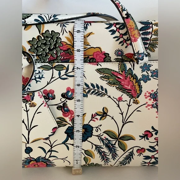 NWT Tory Burch Parker Floral Leather Tote - Picture 9 of 12